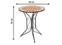 Kobolo Mosaiktisch Metalltisch 70 cm Durchmesser Bild 3
