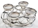 Kobolo Kerzenhalter Adventskranz rund silber Metall 4 Kerzen Bild 2
