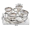 Kobolo Kerzenhalter Adventskranz rund silber Metall 4 Kerzen Bild 3