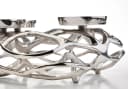 Kobolo Kerzenhalter Adventskranz rund silber Metall 4 Kerzen Bild 5