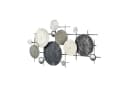 Kobolo Wandbild DISC Metall silber-grau mit Spiegelelementen Bild 2