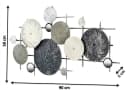 Kobolo Wandbild DISC Metall silber-grau mit Spiegelelementen Bild 4
