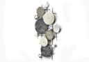 Kobolo Wandbild DISC Metall silber-grau mit Spiegelelementen Bild 5