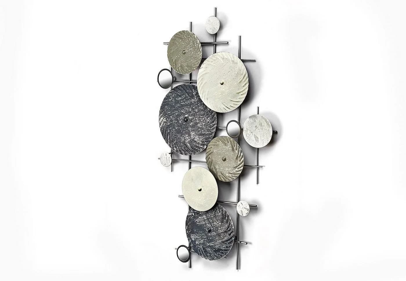 Kobolo Wandbild DISC Metall silber-grau mit Spiegelelementen - Bild 5