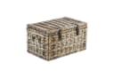 Kobolo Rattan Sitztruhe Grau Kubu mit Griffen Bild 2