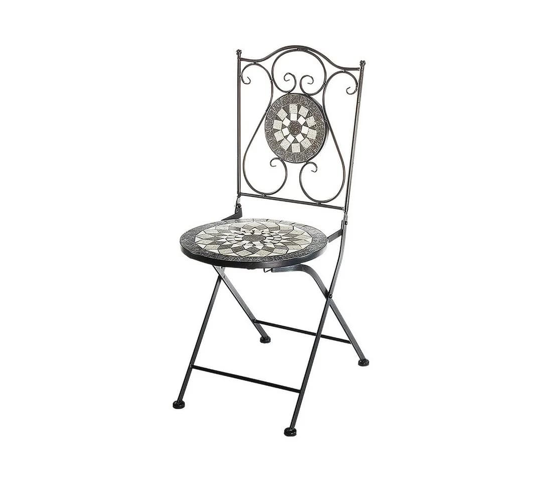 Kobolo Klappstuhl Metall Grau Mosaik 88cm - Bild 2