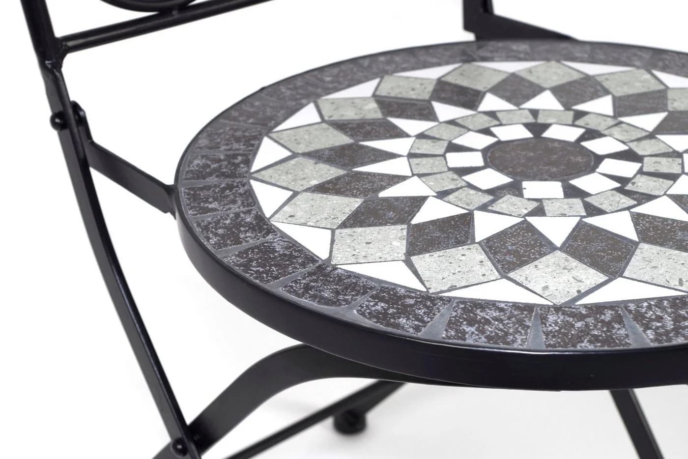 Kobolo Klappstuhl Metall Grau Mosaik 88cm - Bild 3