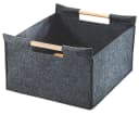 Kobolo Kaminholzkorb Grau Filz mit Holzgriffen Bild 4