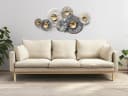 Kobolo Wandbild Metallbild 3D -ROOTS- Anthrazit-Silber-Gold Bild 1