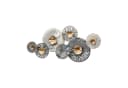Kobolo Wandbild Metallbild 3D -ROOTS- Anthrazit-Silber-Gold Bild 2