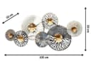 Kobolo Wandbild Metallbild 3D -ROOTS- Anthrazit-Silber-Gold Bild 3