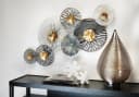 Kobolo Wandbild Metallbild 3D -ROOTS- Anthrazit-Silber-Gold Bild 4