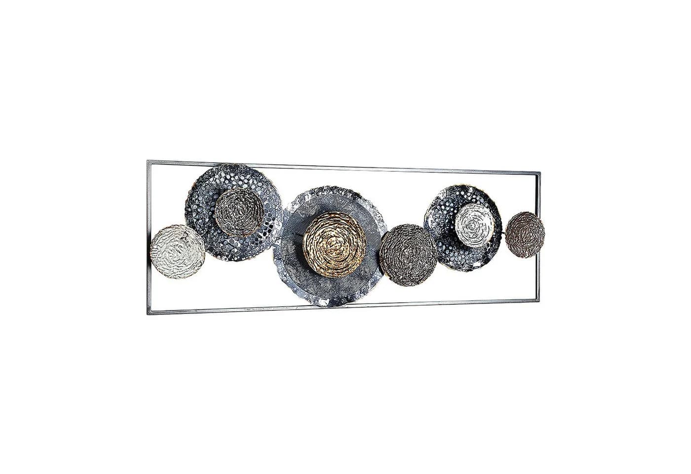 Kobolo Wandbild Metallbild 3D BLOSSOM Anthrazit Silber - Bild 2