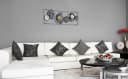 Kobolo Wandbild Metallbild 3D BLOSSOM Anthrazit Silber Bild 3