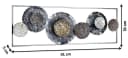 Kobolo Wandbild Metallbild 3D BLOSSOM Anthrazit Silber Bild 4