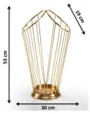 Kobolo Schirmständer DOUBLE Gold Metall mit zwei Öffnungen Bild 3