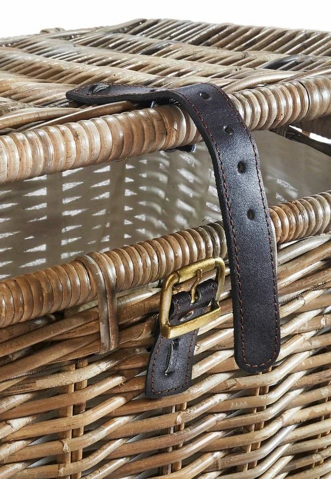 Kobolo Wäschekorb Eckig Grau Kubu-Rattan Mit Deckel - Bild 4