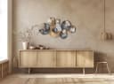 Kobolo Wandbild Metallbild 3D SHELL Gold Anthrazit Bild 1