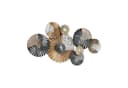 Kobolo Wandbild Metallbild 3D SHELL Gold Anthrazit Bild 2
