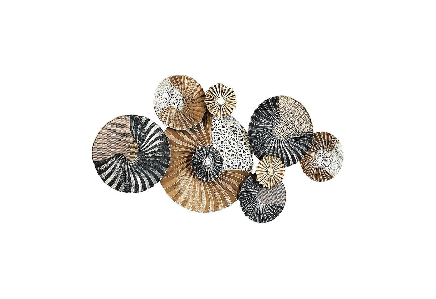 Kobolo Wandbild Metallbild 3D SHELL Gold Anthrazit - Bild 2