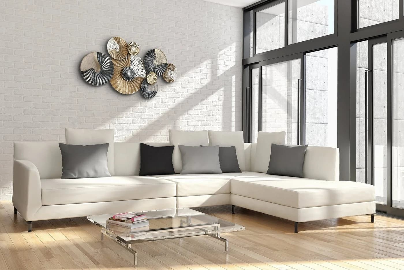 Kobolo Wandbild Metallbild 3D SHELL Gold Anthrazit - Bild 4