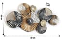Kobolo Wandbild Metallbild 3D SHELL Gold Anthrazit Bild 5