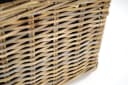 Kobolo Kaminholzkorb Eckig Grau Rattan Mit Leinenstoff Bild 5