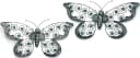 Kobolo Wandschmuck Schmetterling 2er Set Grau Metall Bild 2