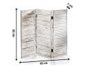 Kobolo Tischparavent Fenstersichtschutz White-Washed 90x81 cm Bild 1