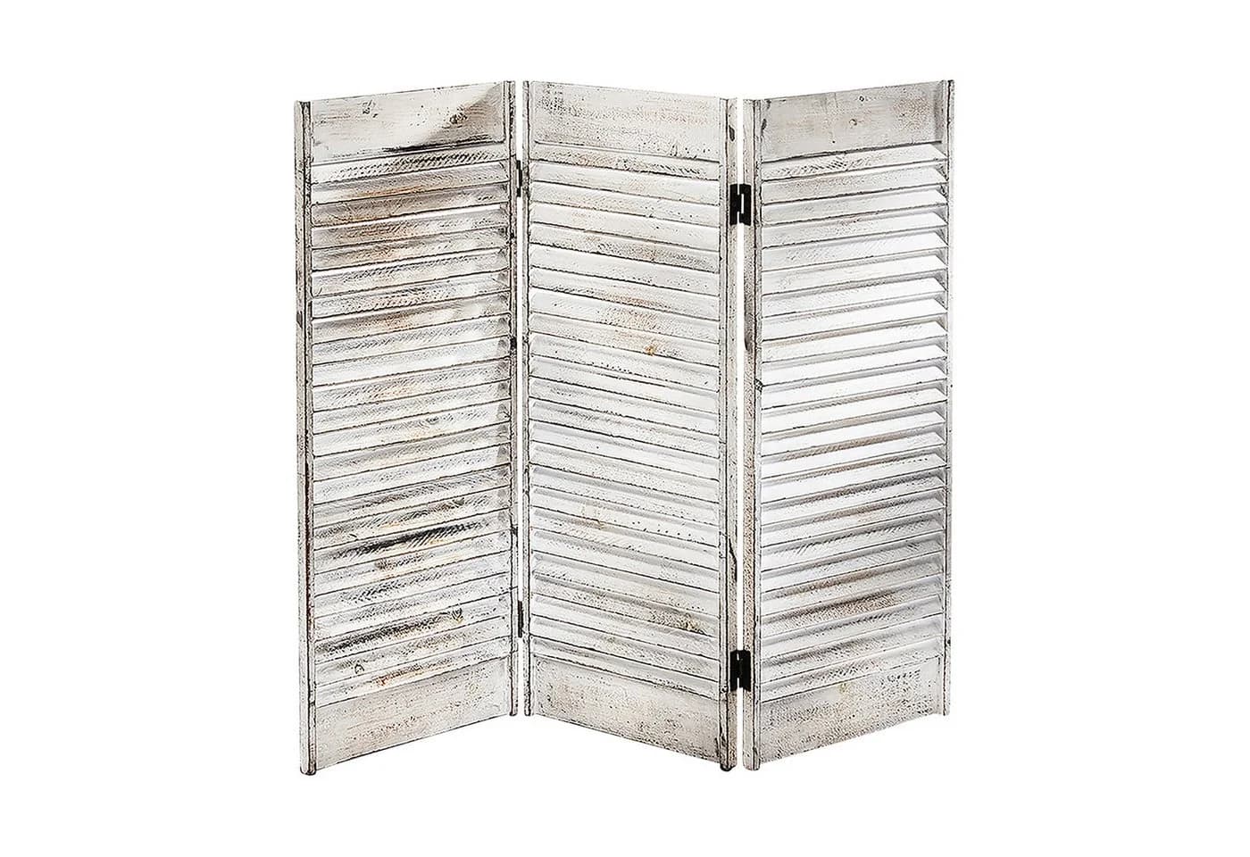 Kobolo Tischparavent Fenstersichtschutz White-Washed 90x81 cm - Bild 2
