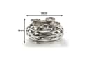 Kobolo Kerzenhalter Dekokranz Rund Silber Metall Bild 4