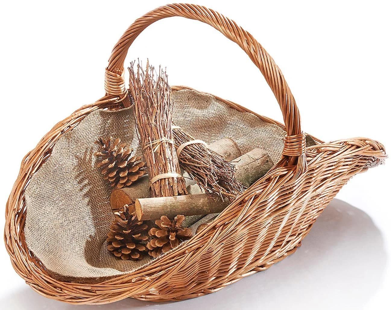 Kobolo Kaminholzkorb Holztrage Oval Weide - Bild 2