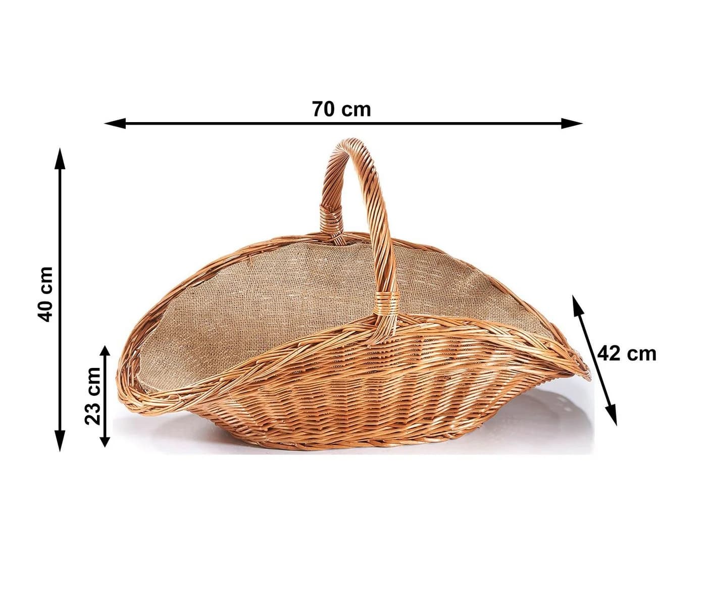 Kobolo Kaminholzkorb Holztrage Oval Weide - Bild 3
