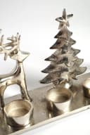 Kobolo Kerzenhalter Adventskranz silber Metall 4 Teelichter Bild 5