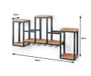 Kobolo Wandregal MERLOT Metall Mangoholz Schwarz/Braun Bild 3