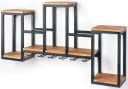 Kobolo Wandregal MERLOT Metall Mangoholz Schwarz/Braun Bild 5
