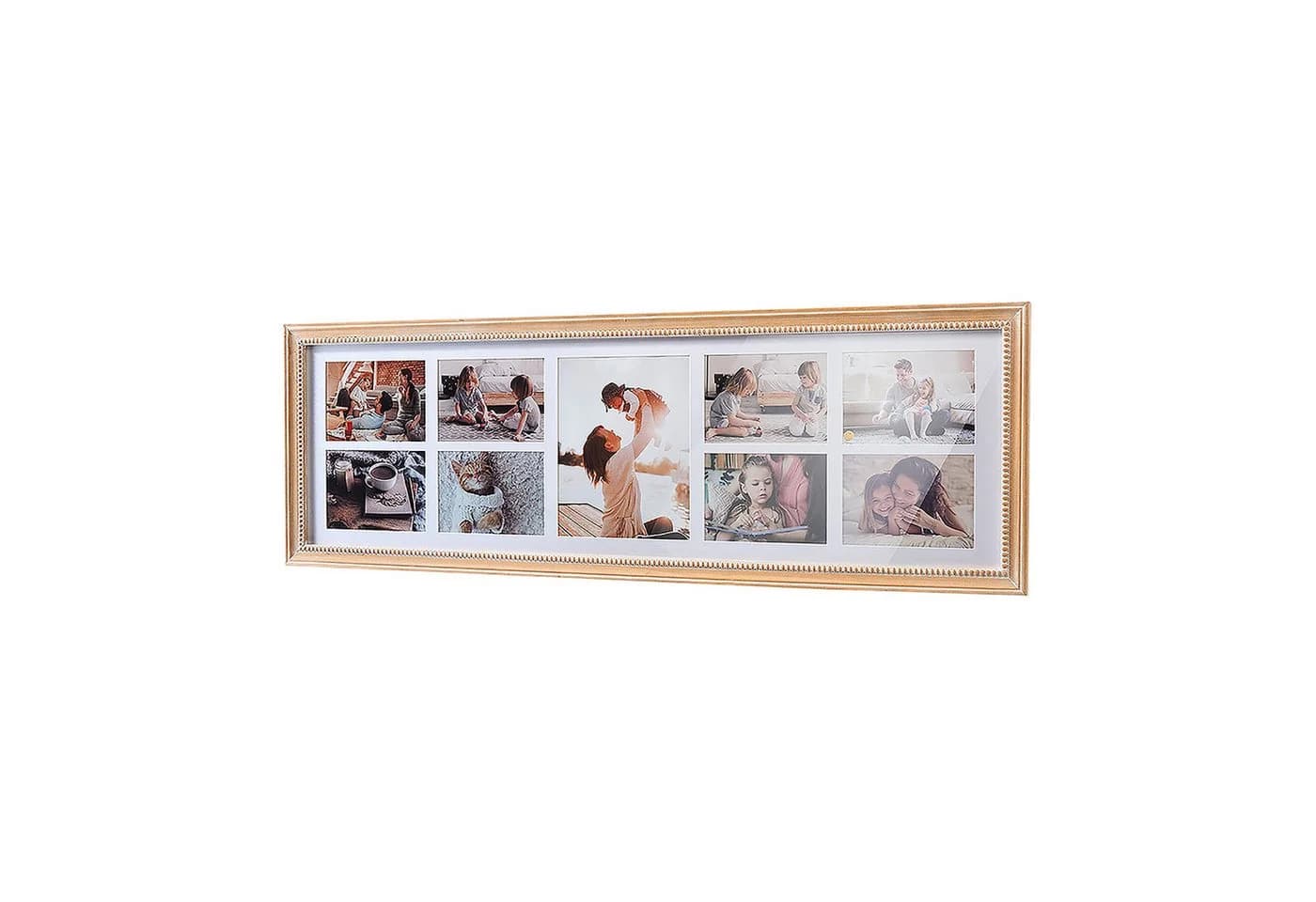 Kobolo Bilderrahmen Collage Beige Weiß für 9 Bilder Holz - Bild 2