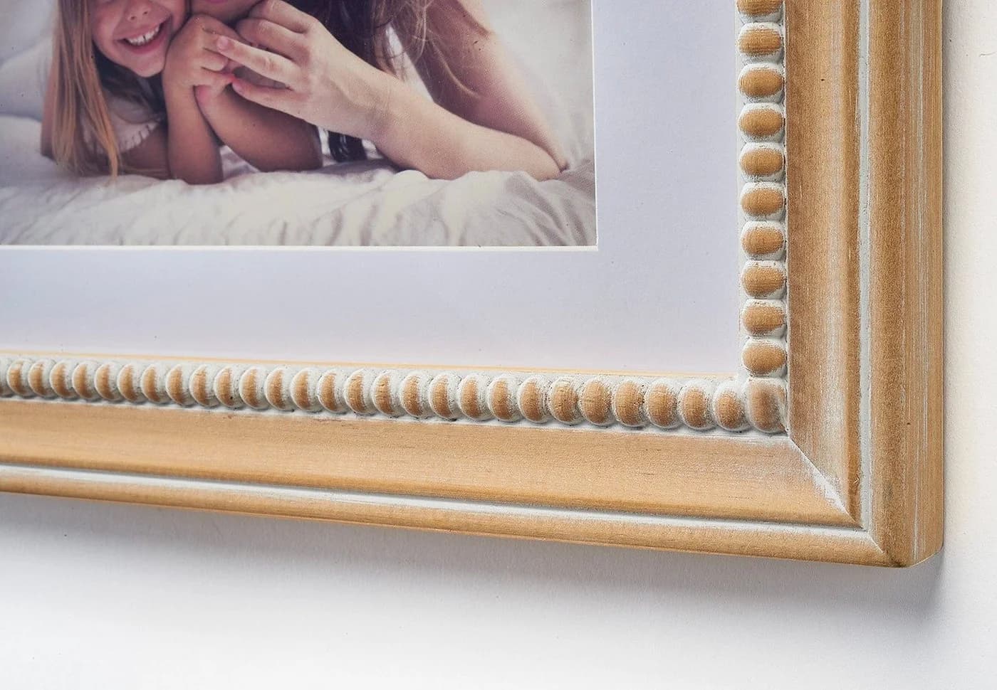 Kobolo Bilderrahmen Collage Beige Weiß für 9 Bilder Holz - Bild 4