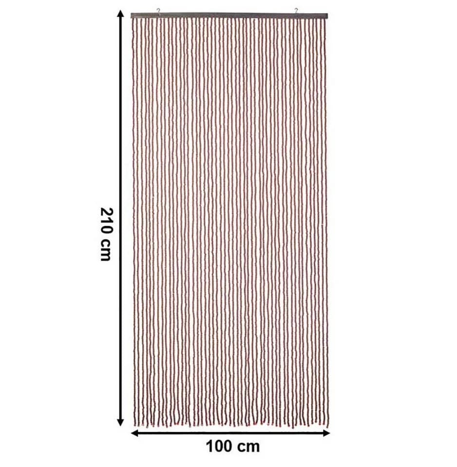 Kobolo Türvorhang Perlenvorhang CHOCO Holzperlen braun 50 Stränge