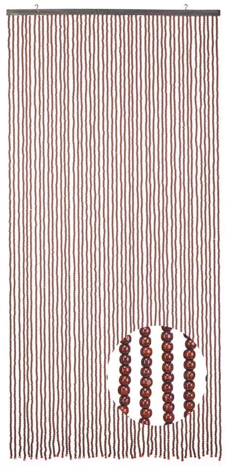 Kobolo Türvorhang Perlenvorhang CHOCO Holzperlen braun 50 Stränge - Bild 2