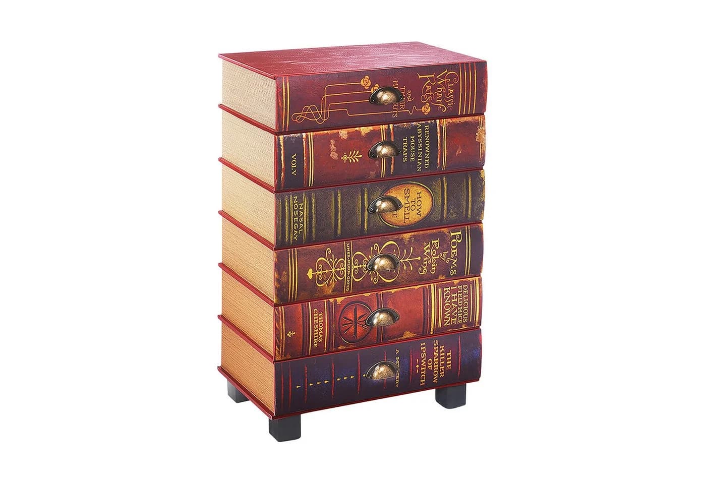Kobolo Regal Kommode BOOKS MDF mit bedrucktem PU Überzug Bunt - Bild 2