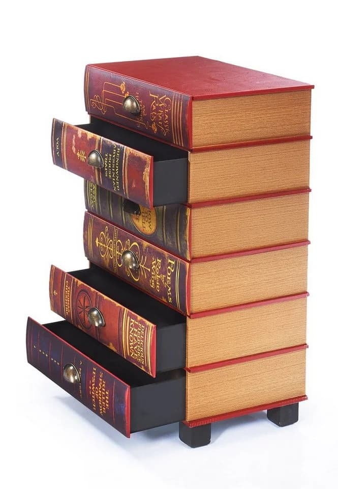 Kobolo Regal Kommode BOOKS MDF mit bedrucktem PU Überzug Bunt - Bild 5