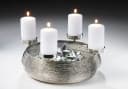 Kobolo Kerzenhalter Dekokranz Metall Silber Bild 3