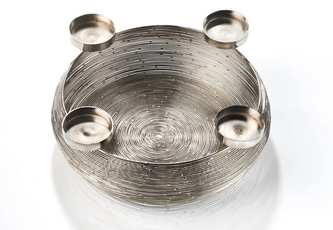 Kobolo Kerzenhalter Dekokranz Metall Silber - Bild 4