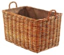 Kobolo Kaminholzkorb Rattan mit abnehmbarem Leinenfutter Braun Bild 4