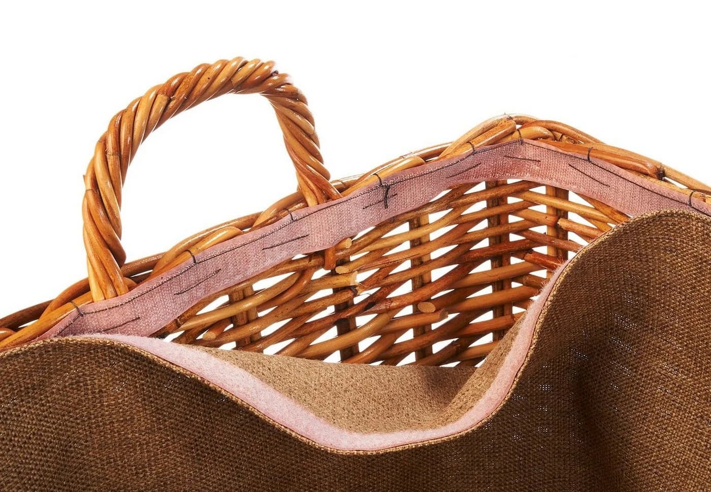 Kobolo Kaminholzkorb Rattan mit abnehmbarem Leinenfutter Braun - Bild 5