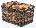 Kobolo Kaminholzkorb Rattan Bananenblatt Jutestoff M Bild 2
