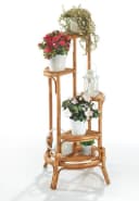 Kobolo Blumenregal Pflanzenständer aus Rattan - natur - für 4 Töpfe Bild 3