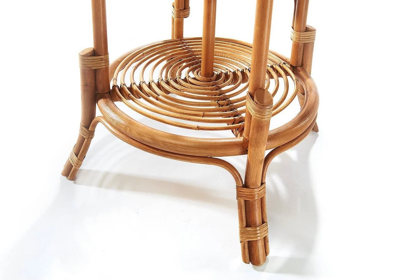 Kobolo Blumenregal Pflanzenständer aus Rattan - natur - für 4 Töpfe - Bild 5