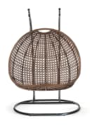 Kobolo Hängesessel BRUNO Polyrattan mit Gestell und Kissen - Braun Bild 4